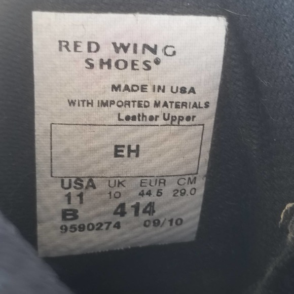 Vintage Leather Supersole Red Wing Work Boots Size 11 Leather Lace - Picture 7 of 7